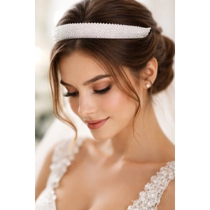 Zirkon Taşlı Gelin/Kına/Nişan/Söz Tasarım Taç