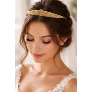 Zirkon Taşlı Gelin/Kına/Nişan/Söz Tasarım Taç