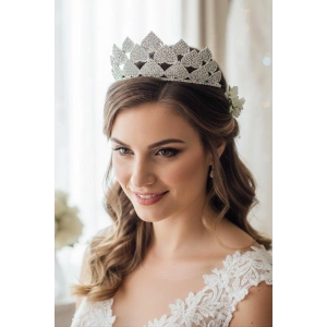 Zirkon Taşlı Gelin/Kına/Nişan/Söz Tasarım Taç