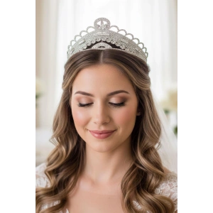 Zirkon Taşlı Gelin/Kına/Nişan/Söz Tasarım Taç