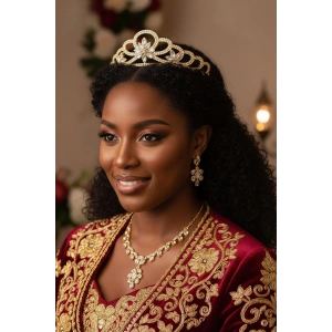 Zirkon Taşlı Gelin/Kına/Nişan/Söz Tasarım Taç