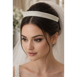 Zirkon Taşlı Gelin/Kına/Nişan/Söz Tasarım Taç