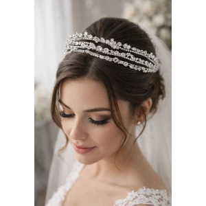 Zirkon Taşlı Gelin/Kına/Nişan/Söz Tasarım Taç