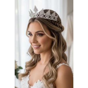 Zirkon Taşlı Gelin/Kına/Nişan/Söz Tasarım Taç
