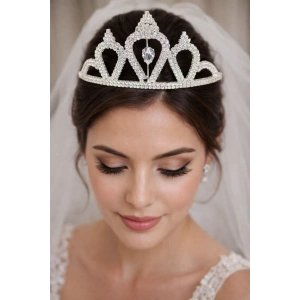 Zirkon Taşlı Gelin/Kına/Nişan/Söz Tasarım Taç