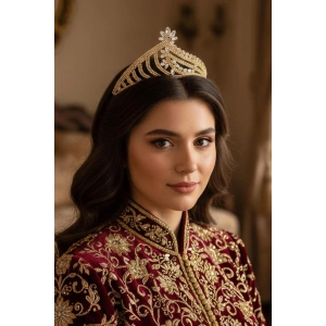 Zirkon Taşlı Gelin/Kına/Nişan/Söz Tasarım Taç