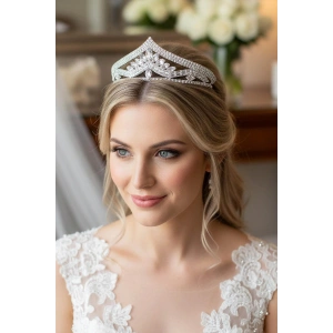 Zirkon Taşlı Gelin/Kına/Nişan/Söz Tasarım Taç