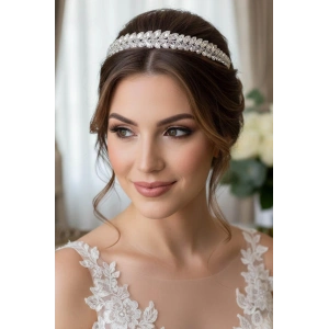 Zirkon Taşlı Gelin/Kına/Nişan/Söz Tasarım Taç