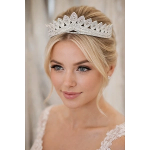 Zirkon Taşlı Gelin/Kına/Nişan/Söz Tasarım Taç