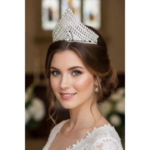 Zirkon Taşlı Gelin/Kına/Nişan/Söz Tasarım Taç