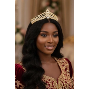 Zirkon Taşlı Gelin/Kına/Nişan/Söz Tasarım Taç