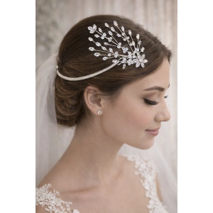 Zirkon Taşlı Gelin/Kına/Nişan/Söz Tasarım Taç