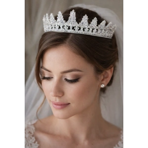 Zirkon Taşlı Gelin/Kına/Nişan/Söz Tasarım Taç