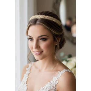 Zirkon Taşlı Gelin/Kına/Nişan/Söz Tasarım Taç