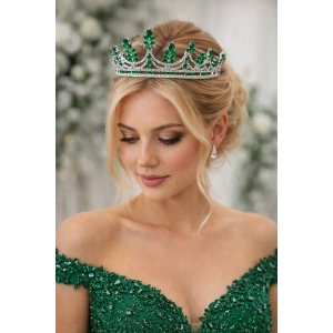 Zirkon Taşlı Gelin/Kına/Nişan/Söz Tasarım Taç