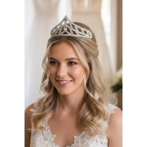 Zirkon Taşlı Gelin/Kına/Nişan/Söz Tasarım Taç