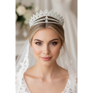 Zirkon Taşlı Gelin/Kına/Nişan/Söz Tasarım Taç