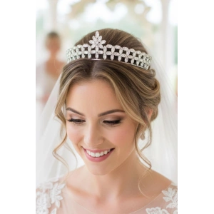 Zirkon Taşlı Gelin/Kına/Nişan/Söz Tasarım Taç