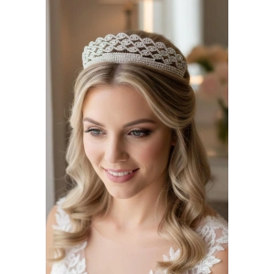 Zirkon Taşlı Gelin/Kına/Nişan/Söz Tasarım Taç