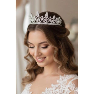 Zirkon Taşlı Gelin/Kına/Nişan/Söz Tasarım Taç