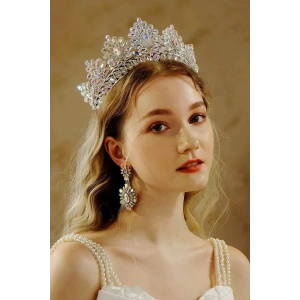 Zirkon Taşlı Gelin/Kına/Nişan/Söz Tasarım Taç