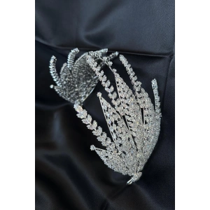 Zirkon Taşlı Gelin/Kına/Nişan/Söz Tasarım Taç