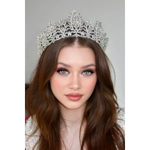 Zirkon Taşlı Gelin/Kına/Nişan/Söz Tasarım Taç