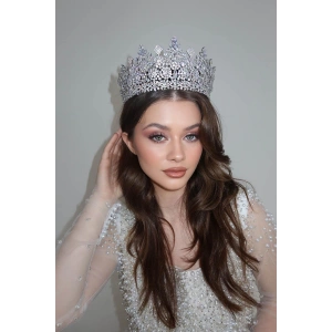 Zirkon Taşlı Gelin/Kına/Nişan/Söz Tasarım Taç