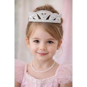 Zirkon Taşlı Tasarım Çocuk Taç