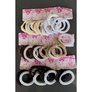 12li Karışık Renk Helezon ve Havlu Toka Set