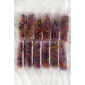 12li Karışık Renk Kutu Perma Lastik Toka Set