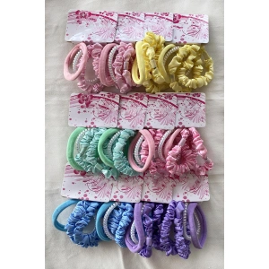 12li Karışık Renk Lastik Toka Set