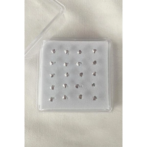 20li Gümüş Renk Kalp Figürlü Hızma Set