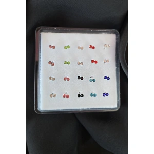 20li Gümüş Renk Taş Detaylı Hızma Set