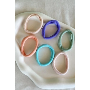 6lı Karışık Renk Havlu Lastik Toka