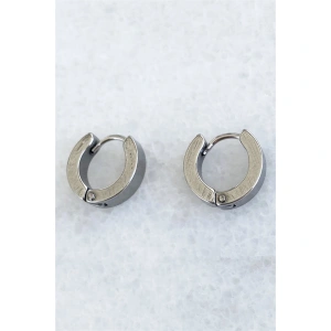 Gümüş Renk Unisex Halka Küpe