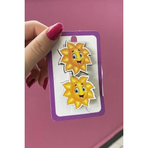 İkili Güneş Figürlü Çocuk Pens Toka Set