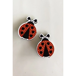 İkili Uğur Böceği Figürlü Çocuk Pens Toka Set