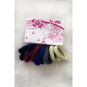 Karışık Renk 10lu Simli Havlu Lastik Toka