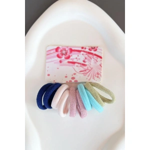 Karışık Renk 10lu Simli Havlu Lastik Toka