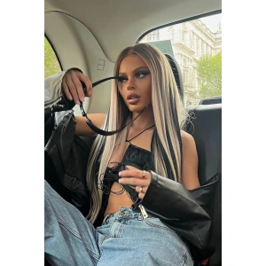 Koyu Kahverengi Çıt Çıt Yan Postiş 48 Cm