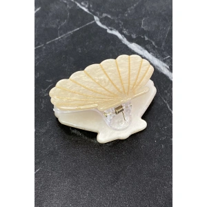 Krem Renk Orta Boy Deniz Kabuğu Mandal Toka