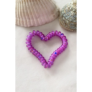 Mor Renk Kalpli Helezon Lastik Toka