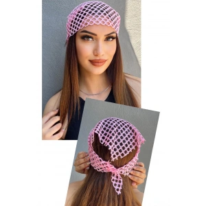 Pembe Renk Simli Fular