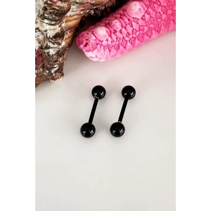 Siyah Renk Düz Bar Piercing