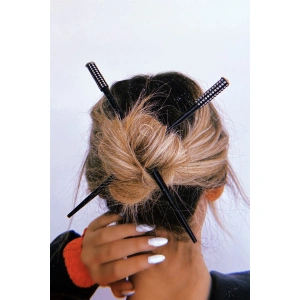 Siyah Renk İkili Topuz Tokası