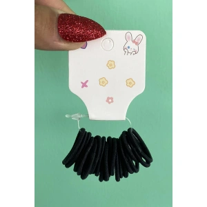 Siyah Renk Lastik Toka Set (Küçük Boy)