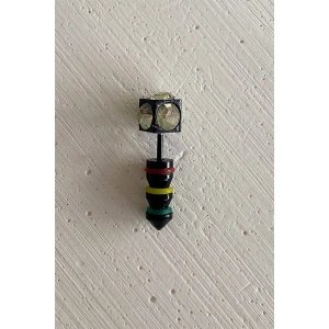 Siyah Renk Taşlı Piercing