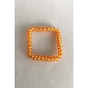 Turuncu Renk Puantiyeli Helezon Lastik Toka