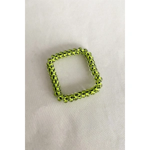 Yeşil Renk Puantiyeli Helezon Lastik Toka